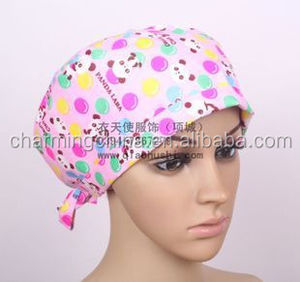 Gorros de Enfermera para Quirófano, Elegantes, con Nuevo Estampado, <span class=keywords><strong>Fondo</strong></span> Azul Oscuro, Cómodos, Unisex, de Tela de Algodón, Uniformes de Hospital - Product Image 2