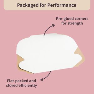 กล่องเบเกอรี่แบบมีมุมล็อค กล่องเค้กทรงสูงพร้อมฝาปิดด้านหน้าและด้านข้างสำหรับเค้กแบบหลายชั้น ภายนอกสีน้ำตาลหรือสีขาว ใช้กับไมโครเวฟได้ - Product Image 4