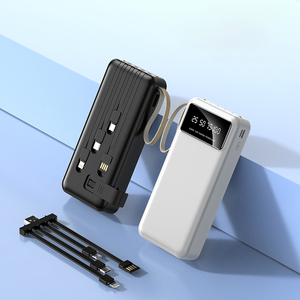 Batterie externe d'usine 20000 mAh avec câble intégré, support de téléphone portable et cordon – Batterie de secours portable - Product Image 1