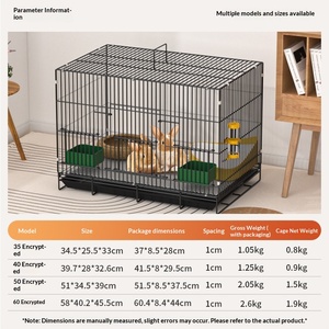 Jaula de Alambre Espaciosa para <span class=keywords><strong>Conejos</strong></span>, Conejillos de Indias y Chinchillas; Jaula Extra Grande para Uso Doméstico con Baño Completo; Jaula Interior/Exterior - Product Image 3