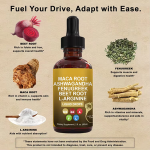 Extracto de Raíz de Maca, Ashwagandha, Fenogreco, Raíz de Remolacha y L-Arginina en Gotas Líquidas, Mejora la Inmunidad para Hombres y Mujeres, Venta al Por Mayor OEM - Product Image 3