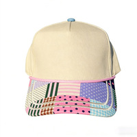 Colorful Abstract Print Canvas Baseball Cap Unisex Adjustable Cute Graphic Soft Vintage Sporty Leaf Bows Casual Common