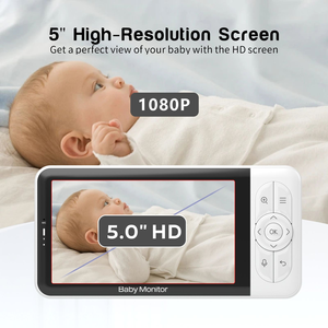 Moniteur Bébé OEM avec Écran 5 Pouces, Caméra 1080P, Visualisation via Téléphone, Détection de Pleurs, Étanchéité IP65, Panoramique/Inclinaison et Vision Nocturne - Product Image 4