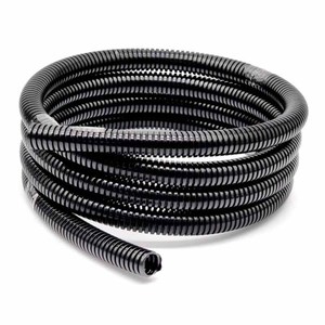 Gaine flexible en nylon ondulé de 1 pouce, noire, pour la protection des câbles électriques - Product Image 1
