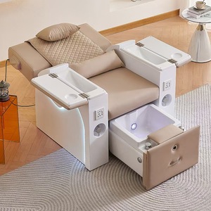 Multifunctional Custom Color and Logo Eyelash <b>Extensions</b> <b>Nail</b> Salon Pedicure Spa Chair with Massage Wave Drain Pump - Product Image 2
