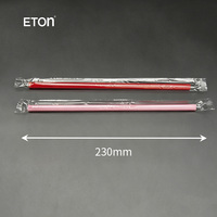 Pailles en plastique jetables en forme de cœur de 230 mm pour thé au lait, café, restaurant, bistro, boissons froides, fournitures de fête