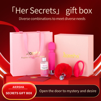 Cadeau de la Saint-Valentin de luxe Aiersha pour couple, cadeau romantique érotique pour amoureux, jouet sexuel pour adultes, vibromasseur AV, ensemble de 4 pièces