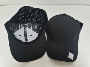 Men Adjustable Back Vented Performance Laser Cut Mesh <b>Hat</b> Promotional 6 Panel Baseball Cap Running Workout - Product Image 2