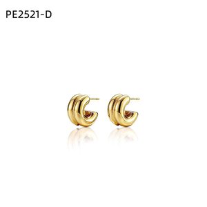 Amy Amy <b>Huggie</b> Earrings <b>Silver</b> Plated Geometric Fashion Women's Jewelry Gift PE2521 - Product Image 3