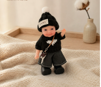Muñeca Reborn de Silicona Sólida de 6 Pulgadas, con Ropa de Moda, Juguete de Muñeca para Juego de Imitación para Niños, Regalo para Niñas Pequeñas