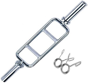 Barre d'haltères hexagonale incurvée de 20 kg pour musculation, équipement de gym noir 28 mm, corps chromé poli, sécurité accrue - Product Image 6