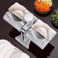 Moule à empanadas double pour la maison, moule automatique en acier inoxydable pour faire des raviolis, moule à presser les raviolis, accessoires de cuisine