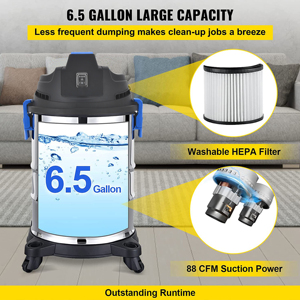 Aspirateur professionnel 3-en-1 eau et poussière 1200W, nettoyeur de tapis industriel haute performance pour le detailing automobile et l'<span class=keywords><strong>entretien</strong></span> hôtelier - Product Image 6
