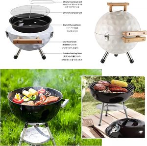 New Design <strong>Mini</strong> Size Easy to Move Smoker Portable Spherical Barbecue <strong>Grill</strong> for <strong>Charcoal</strong> Cooking - Product Image 2