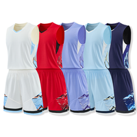 Uniformes de basket-ball en tissu avec logo personnalisé, haute qualité, 100% polyester, ensemble de maillots de basket-ball, vêtements respirants, séchage rapide