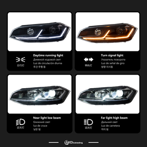 2 Faros Delanteros AKD para Polo, Lente de Proyector LED, 2017-2021, Vento <span class=keywords><strong>Virtus</strong></span>, Señal Dinámica DRL, Accesorio Automotriz - Product Image 3
