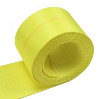 Crochet de maintien d'ancre d'extension de chaîne jaune robuste 16200lbs ceinture d'arrimage de cargaison de tension en polyester 4 "X 40'sangles à cliquet