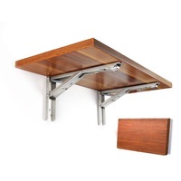 Support de table pliant réglable en acier inoxydable de 12 pouces, étagère triangulaire, banc, épaisseur 5 mm, anodisé, robuste, 200 kg, angle droit