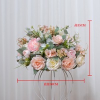 Arche florale artificielle d'automne pour mariage, toile de fond, arche en forme de corne, décoration florale pour réception, cérémonie, événement, fête
