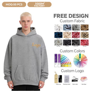 Felpe Oversize Personalizzate in Cotone Morbido Stile <span class=keywords><strong>Street</strong></span> Relaxed, per Donna, Uomo e Unisex - Product Image 1