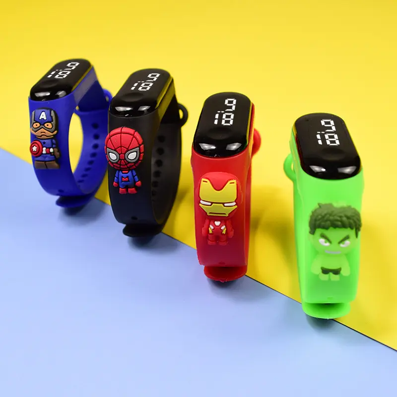 Wholesale Kids Girls Boys Watch Digital Sports Toddler Daily Waterproof LED Design Cute Cartoon Gifts for Children