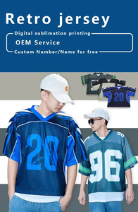 Custom Hip Hop Fashion Men Sport Jersey Manufacturer Baseball Oversized Blank Cropped Fit Football Custom Boxy Mesh Jersey - Product Image 6