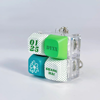 Personalized Printing Logo Keycap Keyring Keyboard Keychain Factory Oem Abs Led Lights Keycaps Relieve Stress Switches Keychain