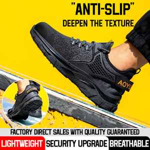 Chaussures de sport décontractées mi-montantes <span class=keywords><strong>en</strong></span> <span class=keywords><strong>toile</strong></span> Fly Knit OEM 2026 avec embout de sécurité <span class=keywords><strong>en</strong></span> acier pour hommes et femmes, idéales pour l'hiver et l'utilisation <span class=keywords><strong>en</strong></span> usine, avec doublure <span class=keywords><strong>en</strong></span> fourrure. - Product Image 6