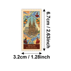 50 pegatinas de <span class=keywords><strong>vinilo</strong></span> vintage con escenas de ciudades emblemáticas del mundo, pegatinas impermeables para decoración de exteriores, pegatinas con mapa del mundo - Product Image 3