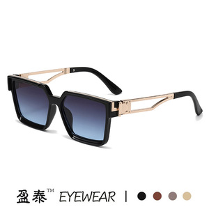 <b>Sunglasses</b> <b>Square</b> Frame Gold Metal Plastic Unisex UV400 Protection Class 2 Sunshades For Men Women - Product Image 4