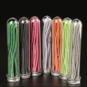 Wholesale Polyester Drawcord Glow in the Dark Shoelaces Ends Black Polyester Reflective Luminous Shoelace - Product Image 4