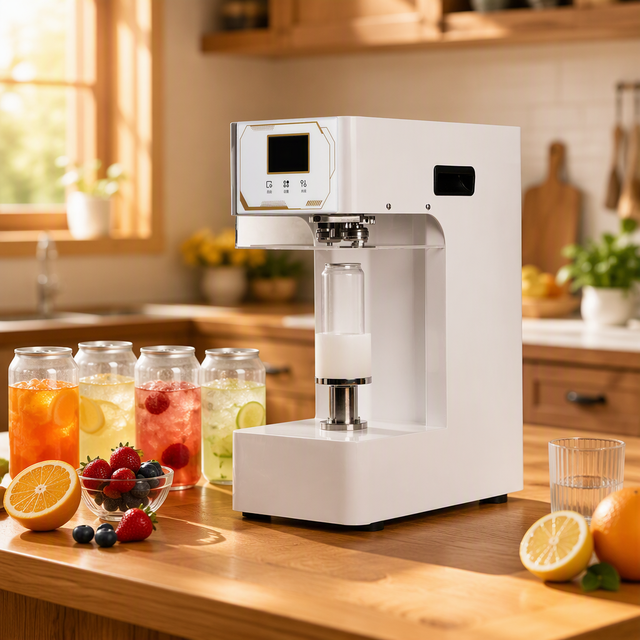 Intelligent Automatic Manual Plastic PET Aluminum Pop Soda Can Sealing Machine