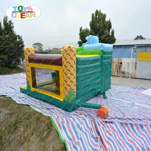 Aire de jeux extérieure personnalisée avec toboggan combiné, thème jungle, parc safari, château gonflable pour enfants, location pour fête d'enfants - Product Image 5