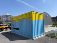Maison conteneur durable en acier haute résistance, café-restaurant conteneur à faible coût et assemblage rapide, avec vérins électriques et circuits intégrés