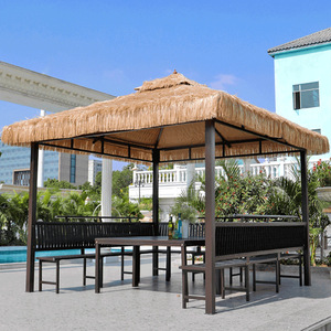 Pavillon, Cour extérieure, Parasol, Tente de ferme, Abri en chaume, Hébergement familial, Paille artificielle, Loisirs, Pluie - Product Image 4