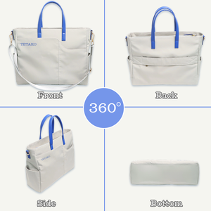 Sac à dos élégant pour couches, petit format, en nylon, avec poches isothermes, style sac à main, idéal pour les voyages avec bébé et tout-petit - Product Image 2