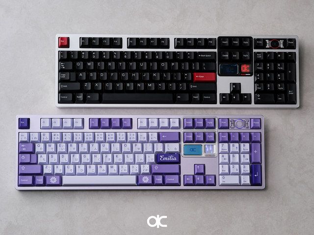 QK101 Mechanical Gaming Keyboard Keycap with LCD Screen Customizable Bezel/Badge with All CNC Aluminium Multiple Colors