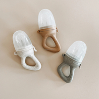 Jouet de dentition pour bébé Sucette Baby Food & Fruit Feeder dans des couleurs attrayantes en silicone pour le sevrage