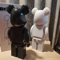 Figur Aksi Bearbrick400% Warna Solid PVC Mainan Dekoratif dan Interaktif Kualitas Bagus Aksesoris Hewan Kartun