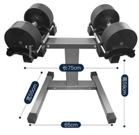 Haltères réglables de gymnastique à domicile de qualité supérieure 20kg 32kg poignée à réglage rapide ensemble d'haltères réglables
