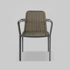 Muebles de cuerda para exteriores, silla con marco de metal, silla apilable de cuerda para restaurante - Product Image 6