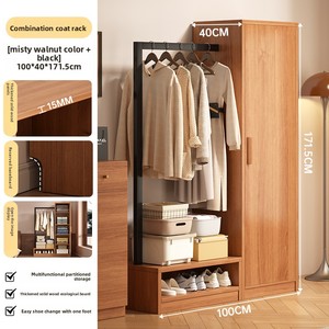 Gabinete de almacenamiento de estilo Cajonera <span class=keywords><strong>Perchero</strong></span> integrado Colgador de ropa para dormitorio Almacenamiento de ropa de pie - Product Image 6