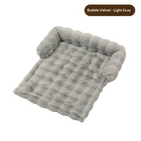 Couverture carrée pour animaux de compagnie (chiens et chats), tapis chauffant épais pour l'hiver, coussin de canapé en velours bulle toutes saisons