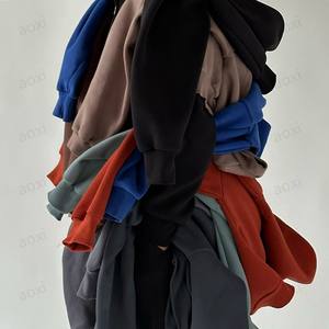 Conjunto de Sudadera con Capucha y Pantalones Deportivos de Felpa Gruesa de 600 g/m² para Fabricación de Ropa, Estilo Holgado, Ropa Urbana - Product Image 3