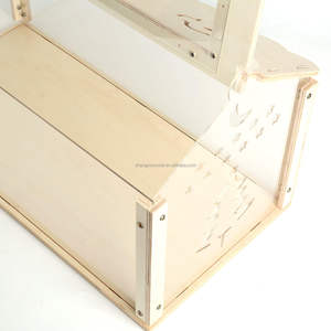 Cage pour hamster en <span class=keywords><strong>bois</strong></span> naturel Maisons de hamster en <span class=keywords><strong>bois</strong></span> avec acrylique pour gerbille, hamster syrien, chinchillas - Product Image 4