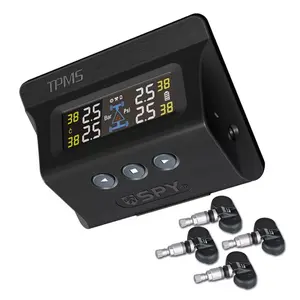 Sensor de substituição de pressão de pneus, medidor de pressão de pneus tpms relógio solar 3d