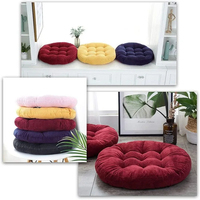 Coussins ronds pour la méditation, grand coussin de sol pour enfants et adultes, coussin pour s'asseoir au sol, yoga, salon, bureau