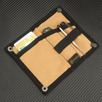 Organisateur de poche compact EDC, porte-clés fin en polyester imperméable avec fentes pour cartes, porte-clés de voiture pour les trajets quotidiens