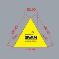 Bouée triangulaire gonflable, marqueur flottant d'avertissement de sécurité marine, vente en gros personnalisée