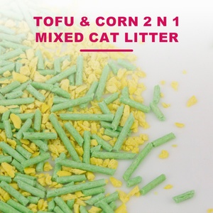OEM ODM Litière pour chat biodégradable de haute qualité, la plus vendue, puissamment désodorisante, sans odeur, jetable aux toilettes, à base de maïs et de tofu mélangés - Product Image 1